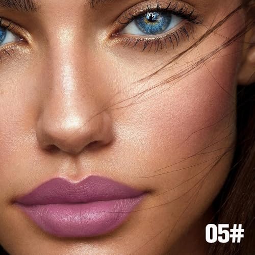 Image of evpct Plum Purple Lip Stain Peel Off, Matte Finish Transfer Proof Lips Liner Stain Peel off Lip Tint Gloss Marker Makeup, Long Lasting Waterproof Lipstick Highly Pigmented 24 Hours Original, 05#