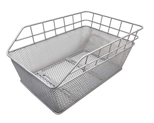 Fahrradkorb XXL Schultaschenkorb Silber Einkaufskorb Gepäckträgerkorb 45x29,5x21 cm