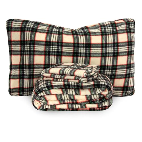Morbidissimi Set Lenzuola Completo Letto in Pile Coral Tartan con