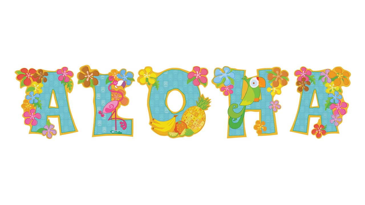 Aloha Streamer 20.3cm x 1.09m Each Summer Party Supplies/Hawaiian Party Decorations/Luau Party Needs