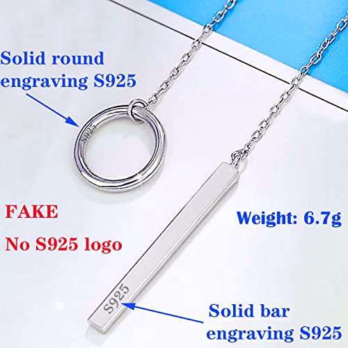 Perfect 4U Round Long Necklace 925 Sterling Silver Chain for Women Handcrafted Jewelry 16" - 30"3