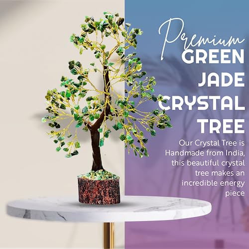 AstraVeda Green Jade Crystal Tree, Chakra Tree, Tree of Life, Chakra Tree, Feng Shui Tree, Healing Crystal, Gemstone Tree - Image 2