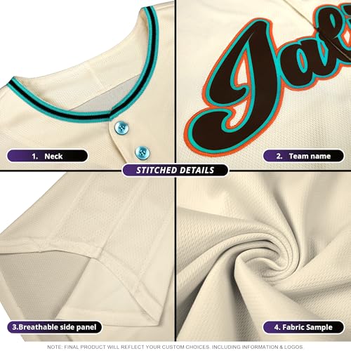 KXK Custom Baseball Jersey Personalized Stitched Full Button Down Team Uniform with Name Number for Men Women Youth Kids miniatura 3