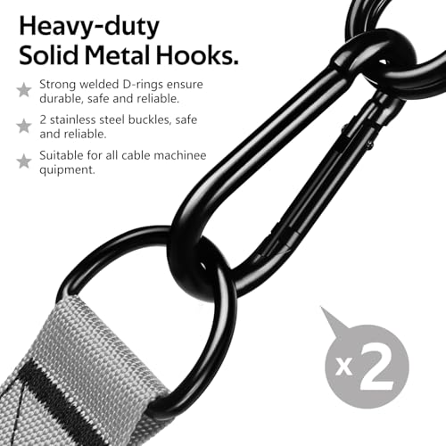 Image of Exercise Handles, Cable Machine Handles for Gym Cable Attachments Training | 2 Pack Heavy Duty Handle with Non Slip Grip for Cable Machines, Pull Down Workouts, Resistance Bands and Home Gym Equipment