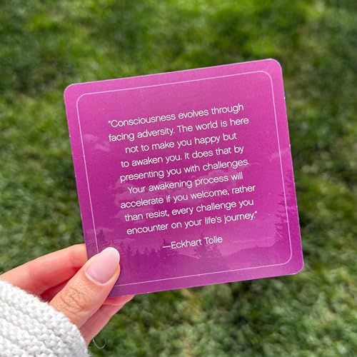 Eckhart Tolle's Present Moment Reminder Deck: 52 Inspirations to Quiet the Mind and Live in the Now, with desk stand – vue 8