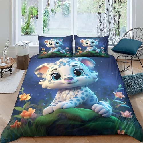 Couette Léopard en Microfibre 3D : Parure de Lit Confortable Haut de Gamme