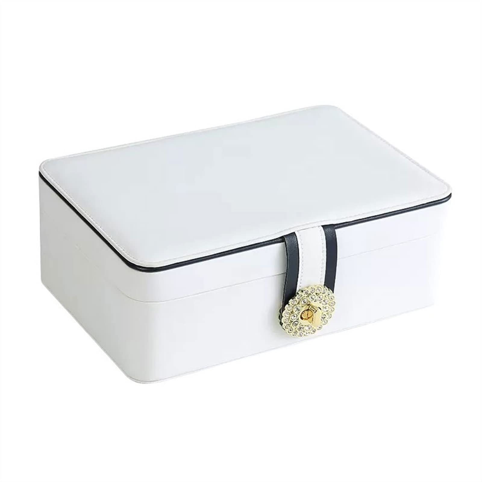 HDBCYUAZ Simple Multi-function Jewelry Box Large Capacity Storage Earrings Necklace Ring(C)