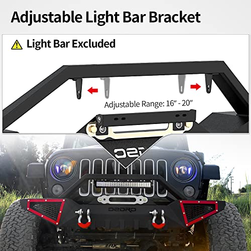 image for OEDRO Front Bumper Compatible with 2007-2025 Jeep Wrangler JK/JKU JL/J