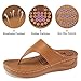 Alicegana Womens Sandals Wedge Shoes: Comfortable Dressy Summer Flip Flops Casual Walking Beach Slides