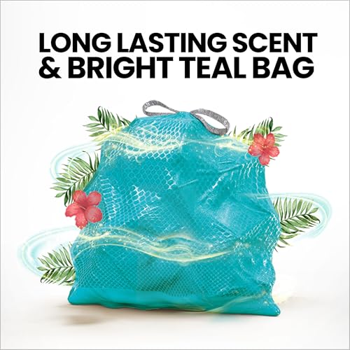 Image of Glad Small Trash Bags 4 Gallon, Febreze Bahama Bliss Garbage Bags, Odor Resistant with Drawstring, 80 Count (Pack of 2)