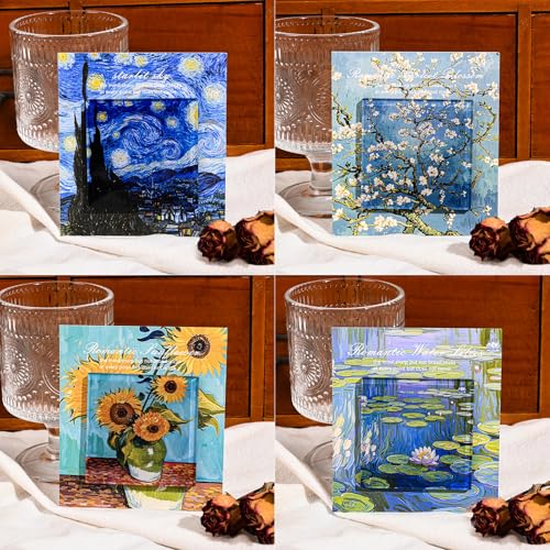 Imanes decorativos de arte MIUPOO, 4 piezas miniatura 6
