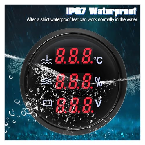 Eviter la surchauffe avec la jauge de température d'eau 52mm numérique rouge - 4