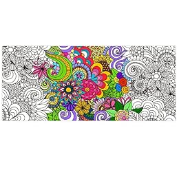 Dvbonike Jumbo Mandala Coloring Poster Giant Flower DIY Drawing Paper Craft