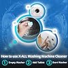 X-ALL Washing Machine Cleaner Deep Cleaning Tablets, Cleans and refreshes the interior, Limescale and Mineral-Buildup Deep Cleans Dirt for HE, Front Load & Top Load Washers