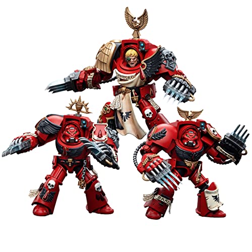 Leboo Joytoy Warhammer 40K 1/19 Action Figure Blood Angels Assault Terminators Combat Patrol Joy Toy Model Set(Sergeant Santoro + Brother Nassio + Brother Tyborel) #TOP21