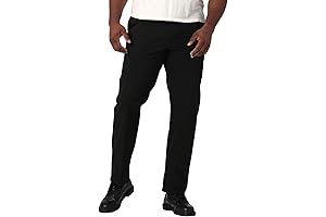 Dixon Men's Big & Tall Extreme Motion Flat Front Regular Straight Pants