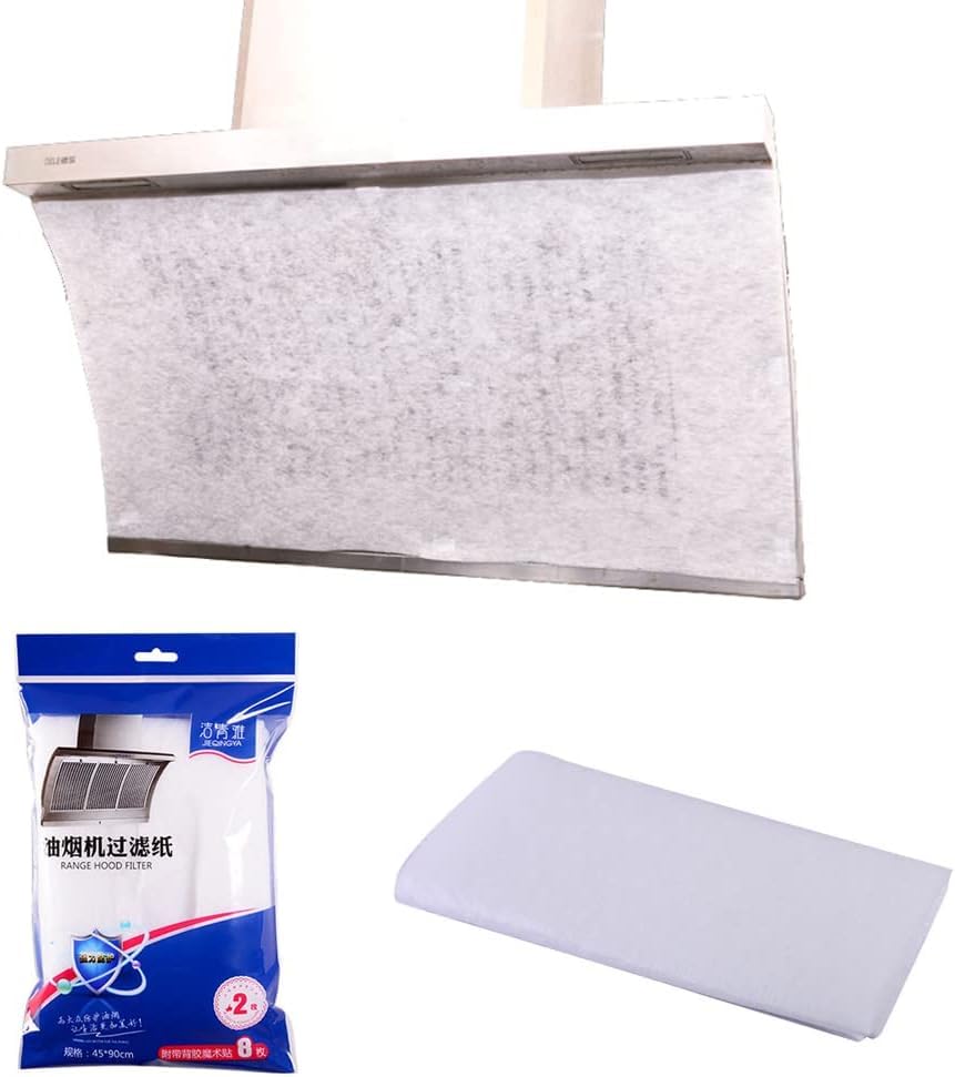 Filter Paper, Convenient Range Hood Grease Filter, High Efficient Grease Filter Paper, Range Hood Filter, Eco-Friendly for Lampblack Machine for Home