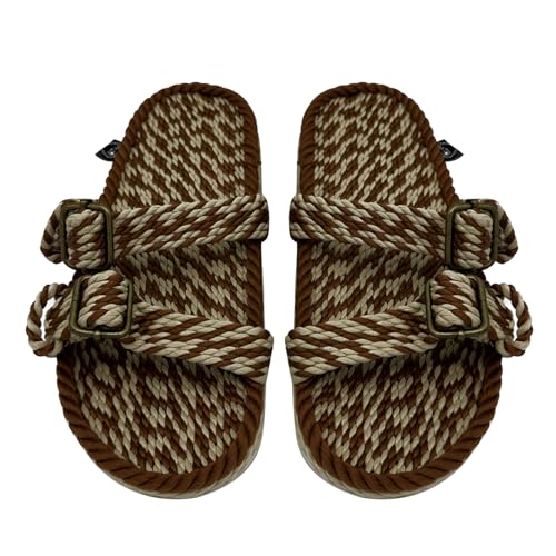 Nomadic State of Mind Rope Sandals, Double Buckle Sandals For Men and Women, Unisex, Handmade Shoes with Non-Slip Sole, Straw Sandals2