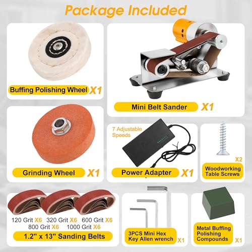 Mornajina 15° Mini Belt Sander for Knife Making