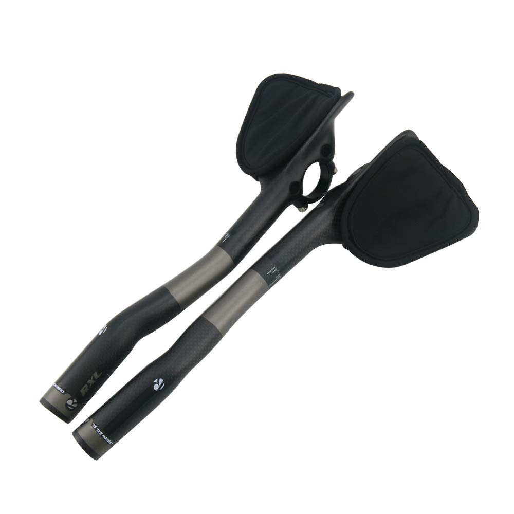 Prolongateur triathlon carbone,RXL SL prolongateur guidon velo triathlon 31.8mm cintre aero carbone 3K mat 340mm