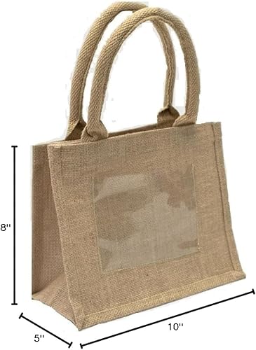 Miniatura 6 de Bolsas de arpillera rústicas para bodas bolsas promocionales de yute (paquete de 6)