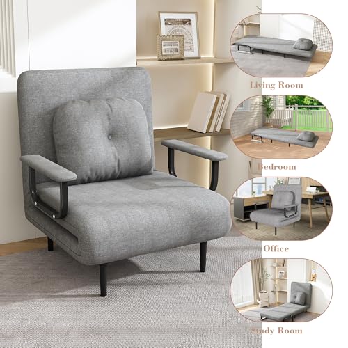 Sillón Plegable Confort Gris miniatura 7