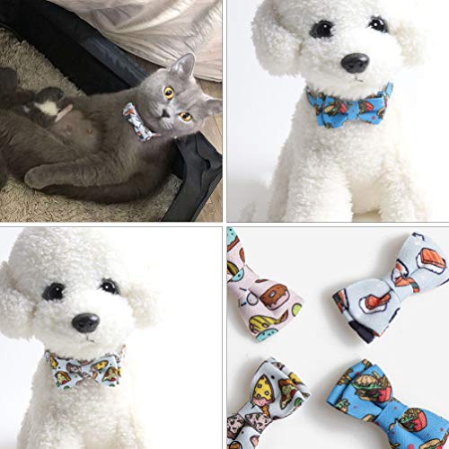 ULTECHNOVO 4 Peças Coleiras de Animal de Estimação Coleiras de Gravata Borboleta de Cão Com Coleiras