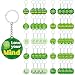 Kigeli 100 Pcs Mental Health Awareness Month Keychain Gifts Bulk Acrylic Mental Health Awareness Items Green Ribbon Keychains for Women Men Public Charity Events Supplies