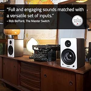 Fluance Ai61 Powered 2-Way 2.0 Stereo Bookshelf Speakers with 6.5" Drivers, 120W Amplifier for Turntable, TV, PC and Bluetooth 5 Wireless Music Streaming - RCA, Optical, USB & Sub Out (Natural Walnut) — photo 6 of 6