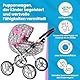 Kinderplay Puppenwagen ab 1 2 3 Jahre, Kinderwagen Spielzeug - Puppenwagen Kombi, Leichte und Stabile Konstruktion, Puppenbuggy Griffhöhe: 54 cm, Spielzeug Draussen, KP0260 (Grau)