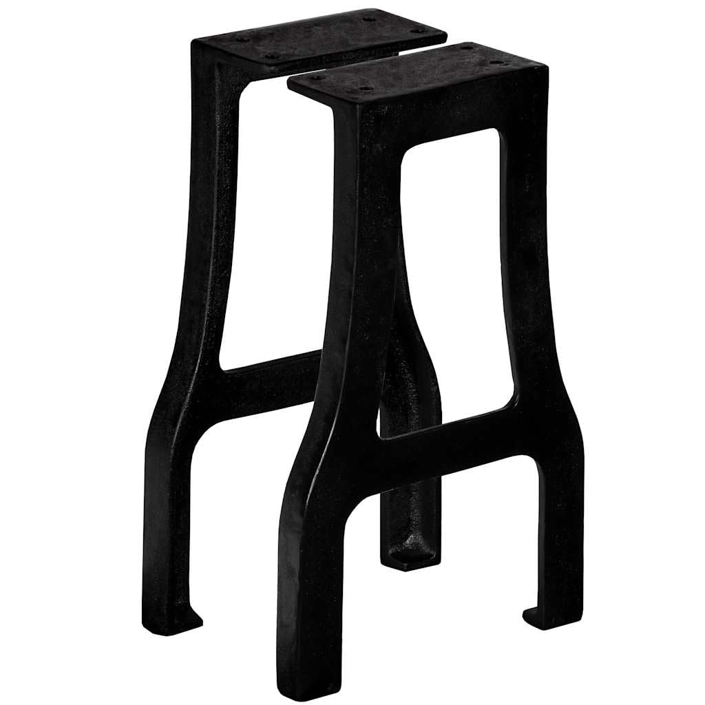 vidaXL Bench Leg | Set of 2 | Black | Cast iron | Medium | Durable | Bench