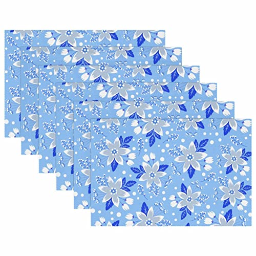 Set de table floral bleu pour protéger la table des enfants