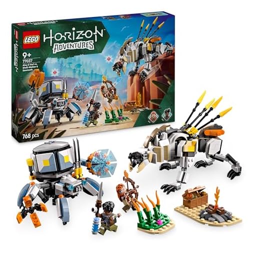 LEGO Horizon Adventures Aloy et Varl Contre Testudien et Dents de scie - Jeu de Construction pour garçons dès 9 Ans - Inclut Machines et créatures - Jouet Collector inspiré du Jeu vidéo 77037