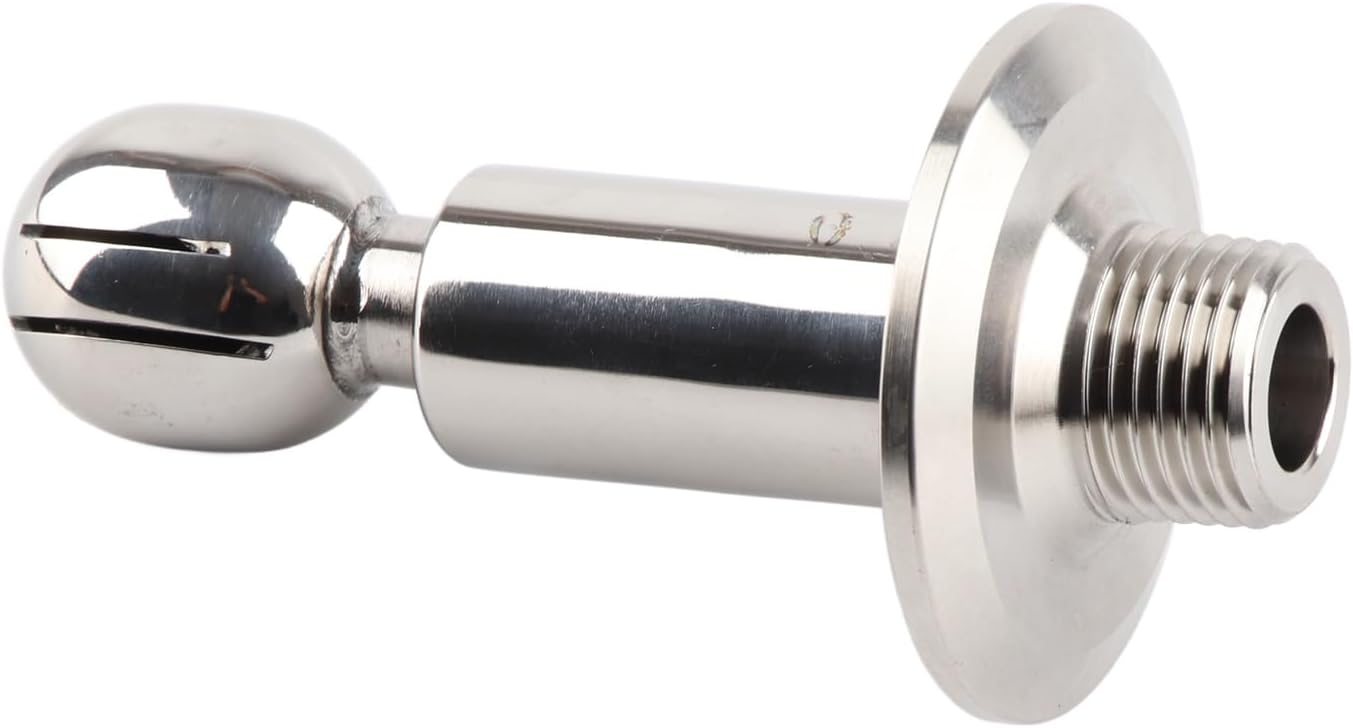 1.5inch TC X 1/2inch MNPT Stainless Steel Rotary Spray Ball CIP Tank Cleaning Ball Compact Size Easy Installation for Brewing Equipment