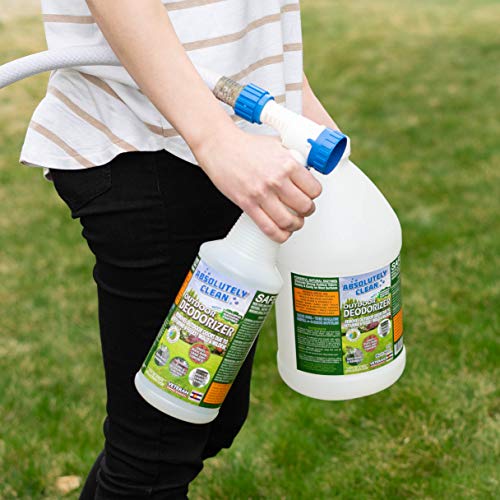Image of Absolutely Clean Amazing Outdoor Deodorizer odor eliminator Natural Enzyme Just Spray & Walk Away Grass, AstroTurf, Dog Runs, Patios, Decks, Fence & More Vet Approved - odor eliminator for strong odor