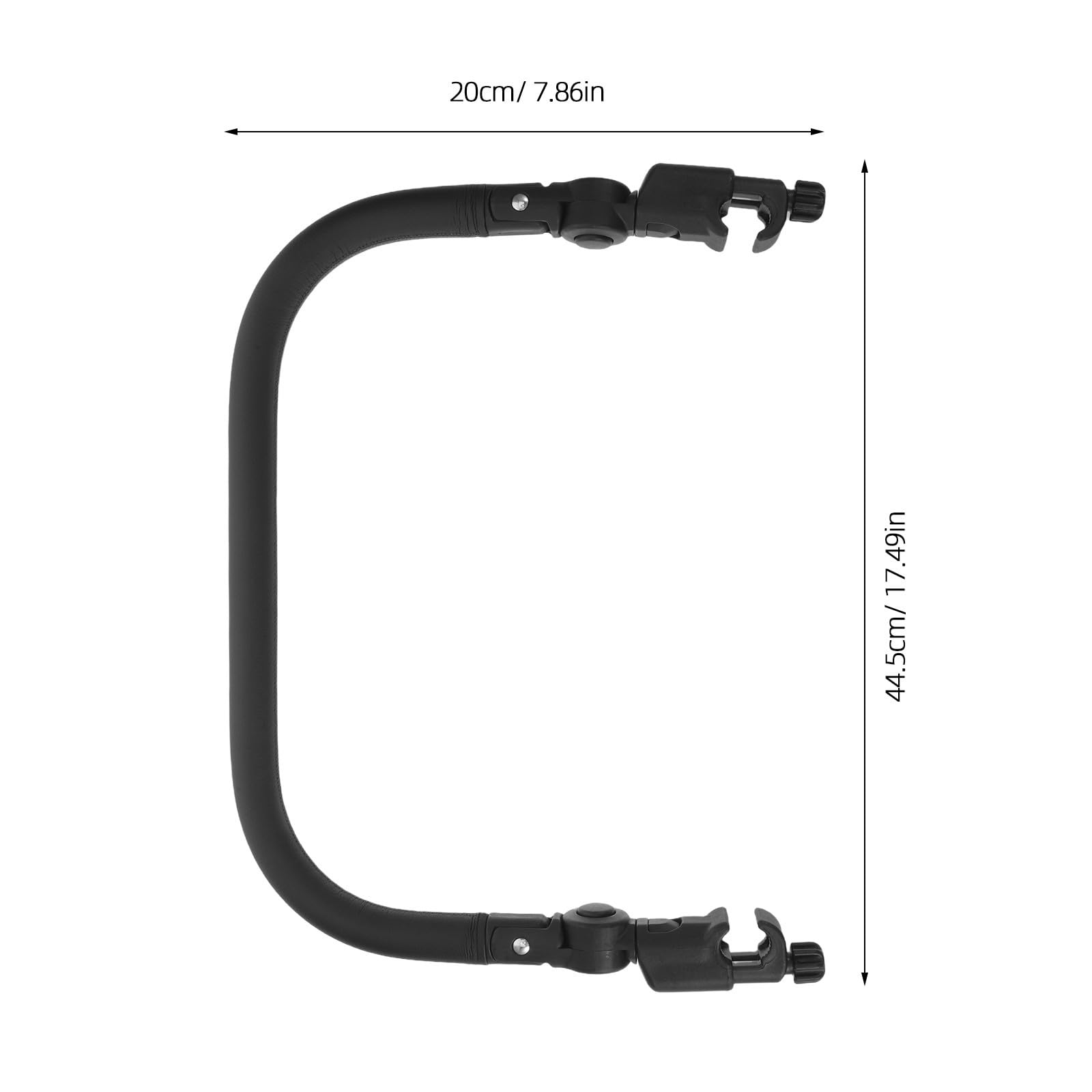 TOYANDONA Accoudoir de Poussette en Pu Noir Protection Anti-chute et Poignée Sécurisée, Pliable sans Retirer, pour Sorties Bébé et Tout-petits