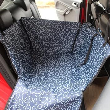 GlobalNiche? Deep Blue Clouds, Single Seat: Waterproof Dog Car Seat Cover Backseat Adjustable Pet Single Hammock Blanket Mat for Cars and SUV
