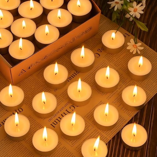 Image of Floryn Decor Unscented White Tealight Candles | Paraffin Wax | Smokeless, Lead-Free Cotton Wick | Long Burning Time -2-3 hrs. | Perfect for Decoration, Festivals, Weddings, |10 Grams Each. 150 Pcs
