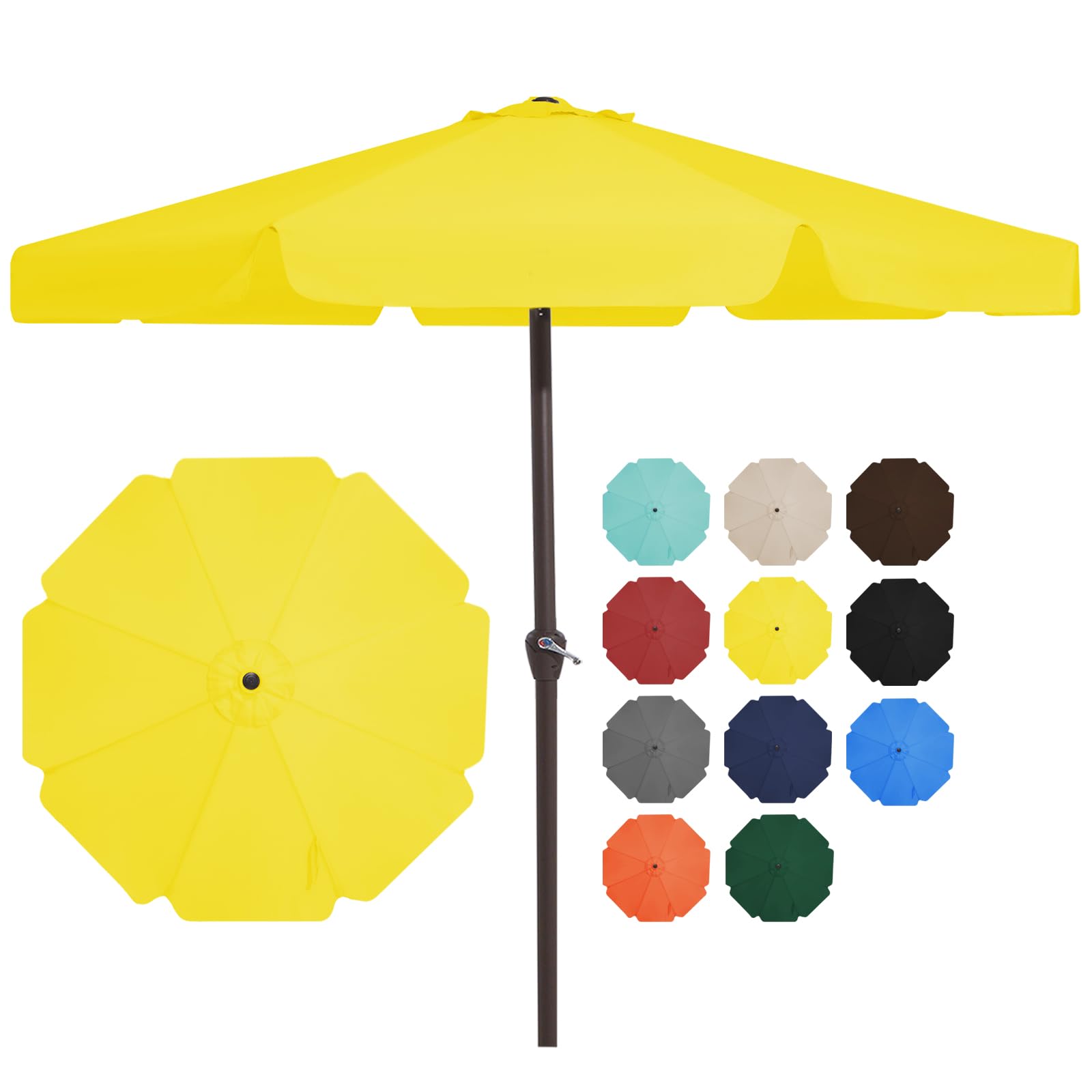 JEAREY 6.5x10 ft Rectangular Patio Outdoor Table Umbrella
