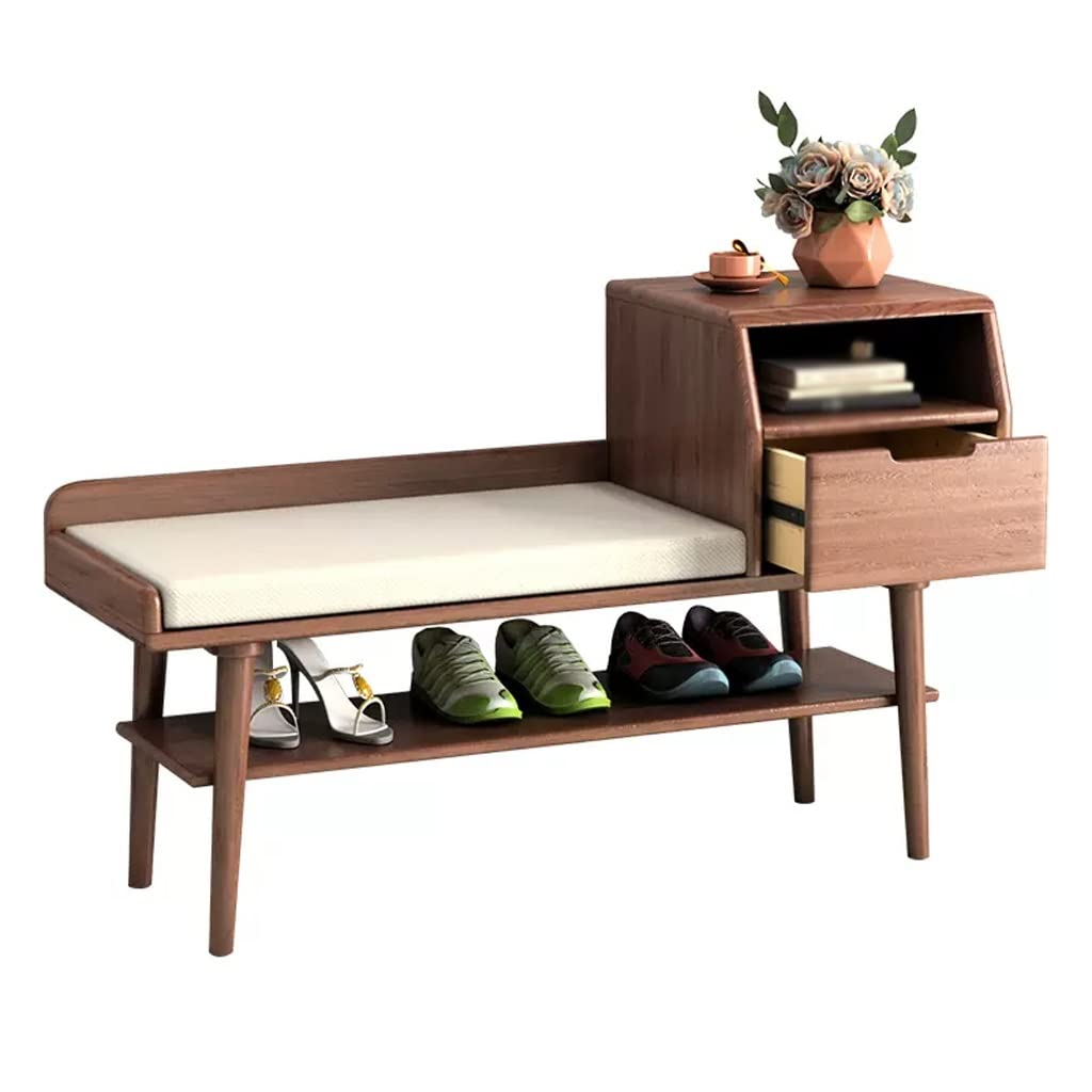 Aioneer Footstool For Front Door Entrance Shoe Changing Stool Door Entry Shoe Cabinet With Drawers Multi-Functional Entry Bench Stool Shoe Test Stool Outdoor Bench Shoe Bench