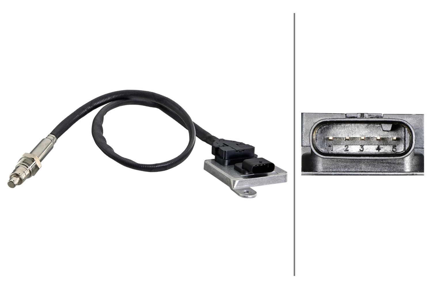 HELLA 6PN 358 307-131 NOx-Sensor, NOx-Katalysator - 5-polig - Kabel: 590mm - Steuergerät-Software muss angelernt-upgedatet werden