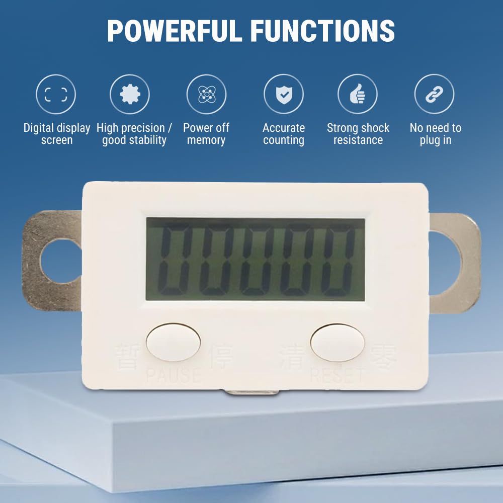 Uadme Magnetic Induction Counter, 5-Digit Digital Counter, 0-99999 LCD Electronic Counting Device, Magnetic Induction Range 5-10 mm - Image 4