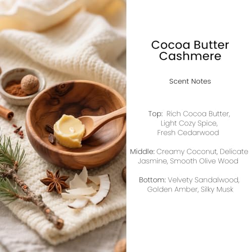 Image of Hanging Car Air Freshener, Long Lasting Essential Oil Diffuser, Non-Toxic Cocoa Butter Cashmere Scent, Cute Car Fresheners for Women, 2 Pack Made in USA