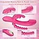 Vibrator für die Frau Dildo Sexspielzeug - 3 in 1 G Punkt Vibrator mit 10 Vibrationen & 10 Pulsationsmodi, diskretes Design Sexspielzeug für Frauen, Klitoris Vibratoren Frauen leise