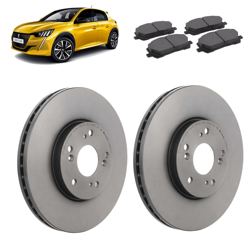 Kit dischi 283mm e pastiglie freno anteriori compatibile con Peugeot 208 II 2019+