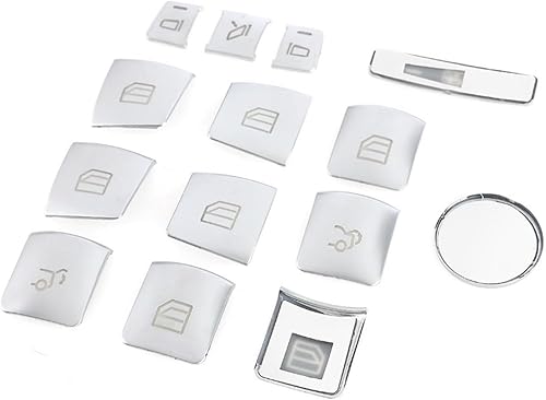 Miniatura 2 de jfqm Car Window Glass Lift Button Sticker Switch Panel Styling Fit for Mercedes Benz A B C Class W204 W212 GLA GLK CLA GL ML GLE