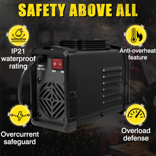 Image of Portable 200A ARC Stick Welder with 25 Electrodes-Clearance! IGBT Inverter, Hot Start & Anti-Stick - Complete DIY Starter Kit for Home Projects (110V)-Only $34.99