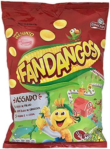 Fandangos Salgadinho de Milho Sabor Presunto (Ham Flavor Snack) Bag 140g -Brazil
