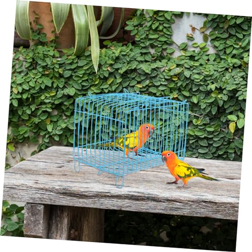 Image of Happyyami 4pcs Portable Bird Carrier Cage Wear-Resistant Travel Cage for Parrots and Small Pets Breathable Design for Outdoor Activities Secure Space for Stylish