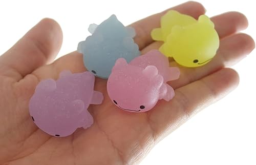 Miniatura 2 de Juego de 12 animales blandos de ajolote Mochi  Kawaii  Lindos juguetes envueltos individualmente en caja  Sensorial, Estrés, Fidget Party Favor Toy